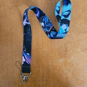 Solo Leveling Shadow Monarch Lanyard Dark Energy Print Keychain Strap